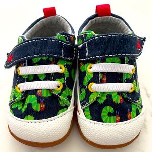 See Kai Run First Walker Shoes Navy w/ The Very Hungry Caterpillar, NWT, Size 4